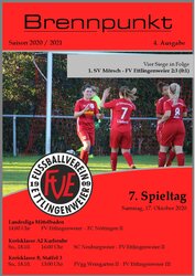 Titelbild eines Sportmagazins mit Fußballerinnen in roten Trikots, das den 7. Spieltag der Saison 2020/2021 hervorhebt.